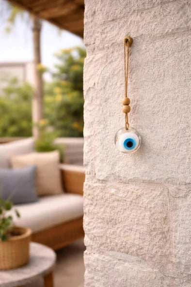 Œil porte-bonheur d’environ 4 cm suspendu au mur