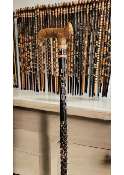 Baston-Canne de Marche Empresso Devrek en Bois de Cornouiller