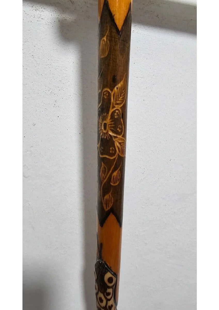 Baston-Canne de Marche Empresso Devrek – Motif Serpent en Relief