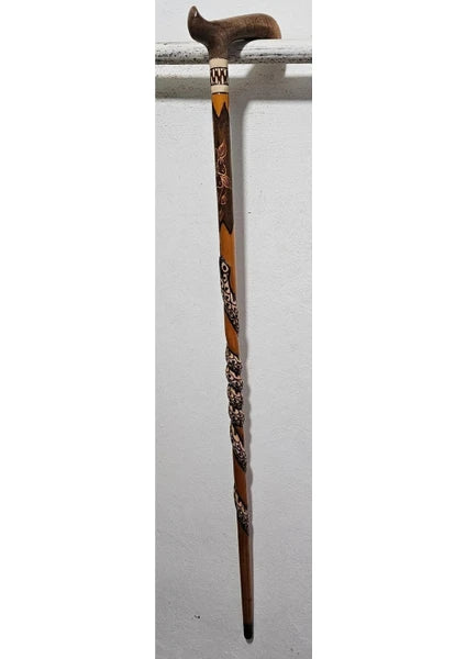 Baston-Canne de Marche Empresso Devrek – Motif Serpent en Relief