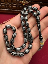 Tesbih Oltu – Perles de Prière, Anti-Stress, Brodées d'Argent