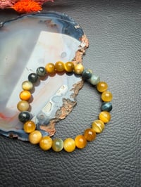 Bracelet Œil de Tigre – Perles Graines Sphériques