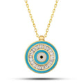 Collier Œil Protecteur Argenté et Doré – Femme